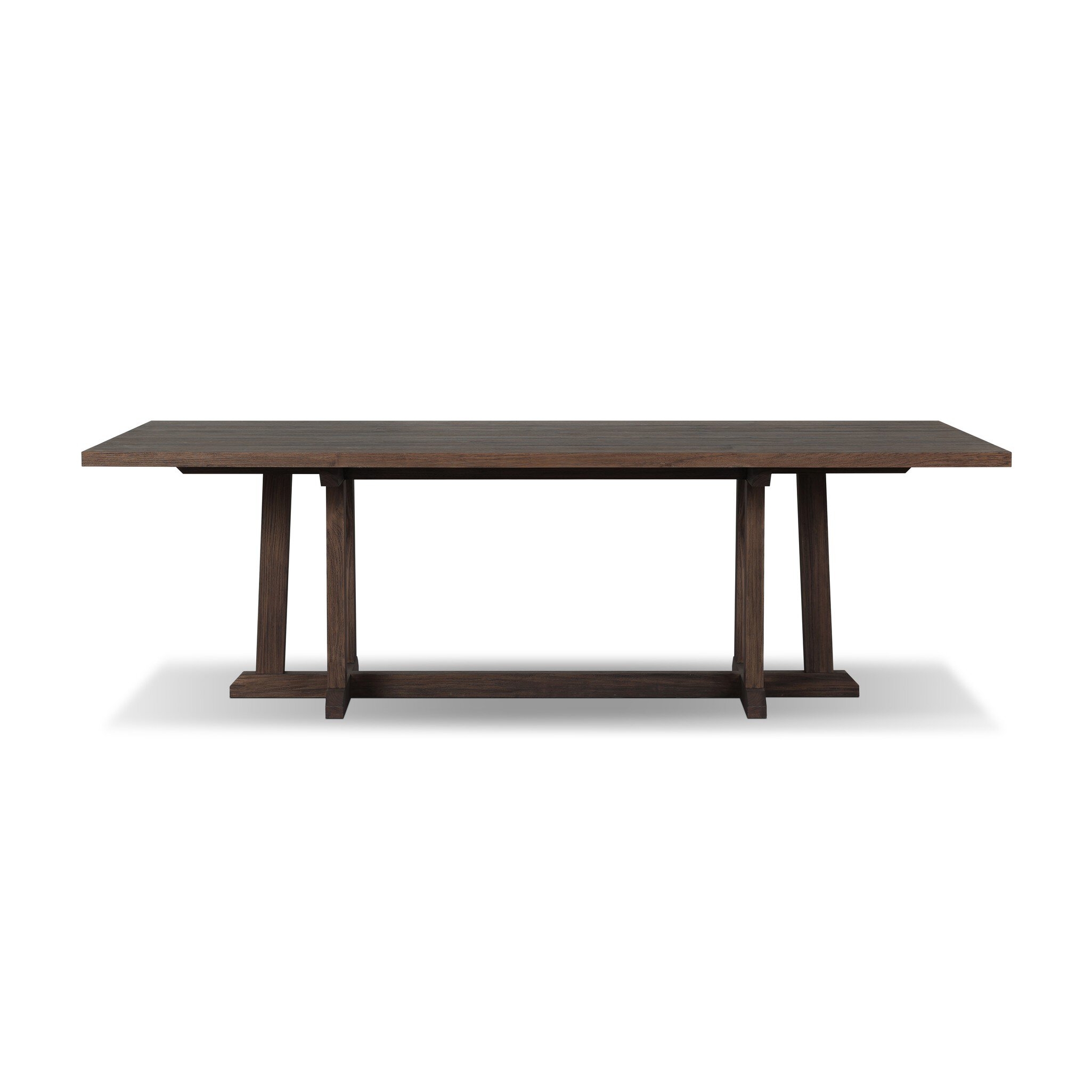 Indie Outdoor Dining Table - Stained Saddle Brown FSC - Image 0