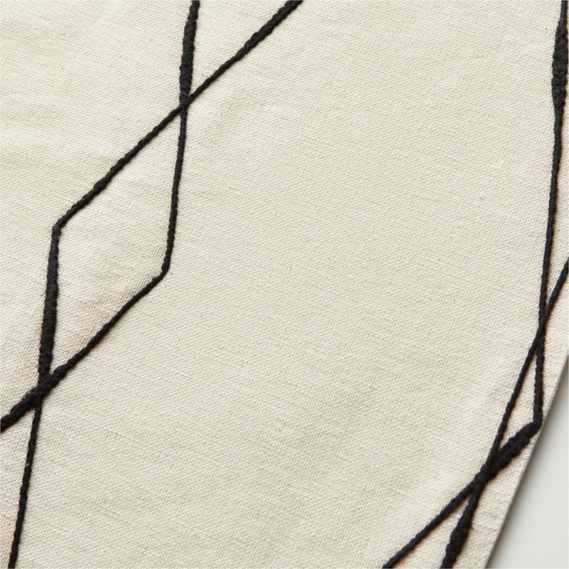 Caladesi 90" Natural Embroidered Table Runner - Image 1