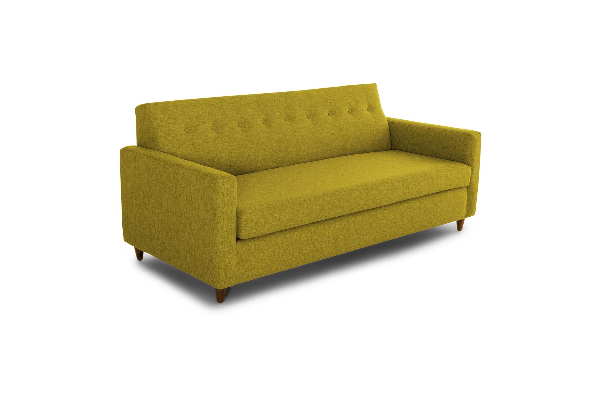 Yellow Korver Mid Century Modern Sleeper Sofa - Bloke Goldenrod - Mocha - Image 2