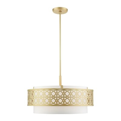 5 - Light Shaded Drum Chandelier - Image 0