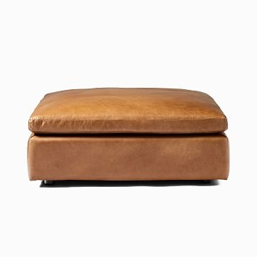Harmony Modular Ottoman, Down, Sierra Leather, Fog, Concealed Supports - Image 2
