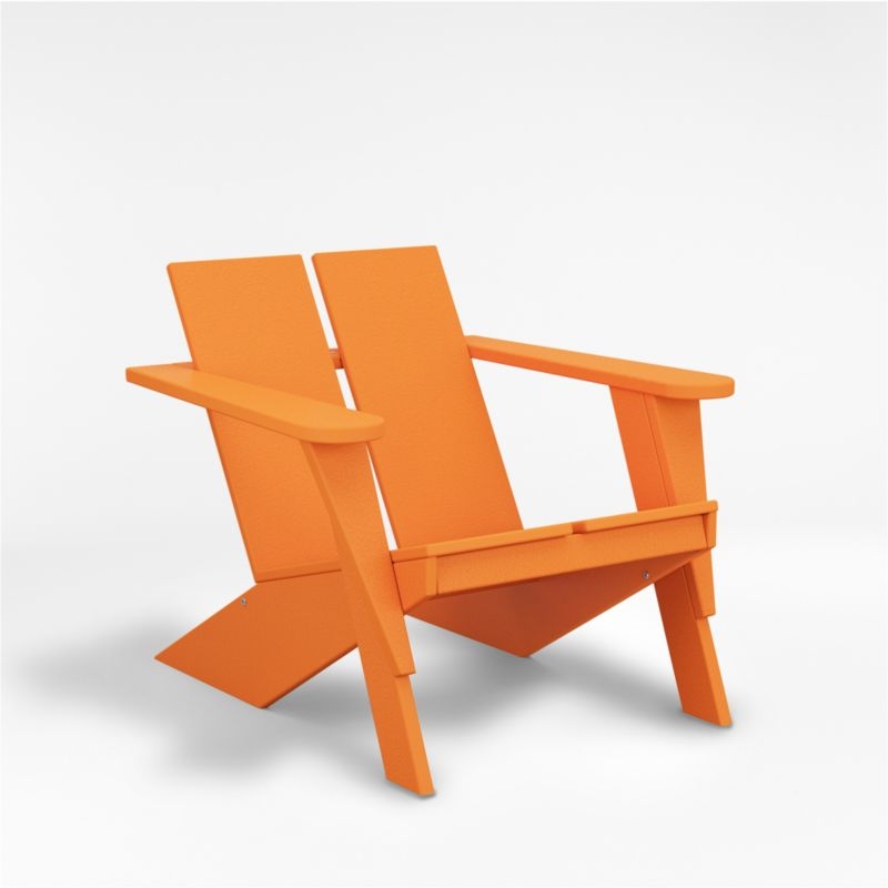 Paso Tangerine Outdoor Patio Adirondack Chair by POLYWOOD® - Image 2