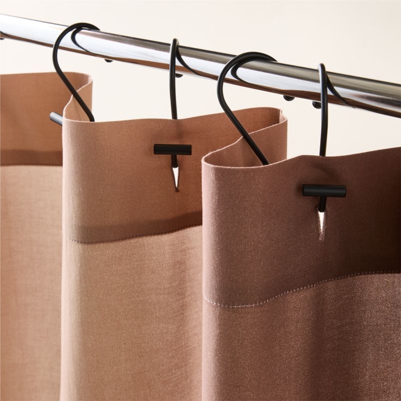 Ciel Organic Cotton Sateen Mauve Ombre Shower Curtain 72" - Image 2