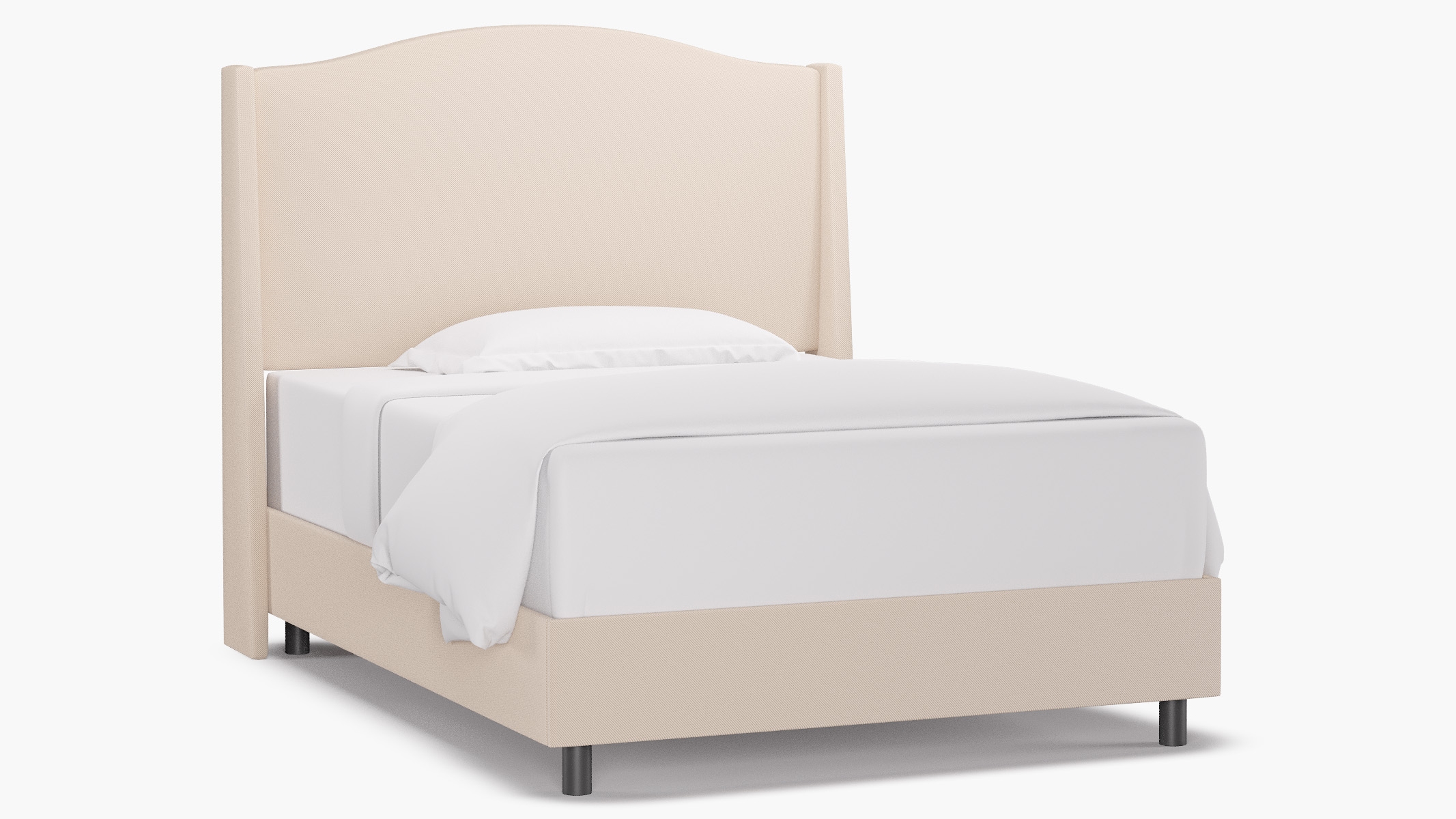 Classic Wingback Bed, Natural Twill, Full - Image 1