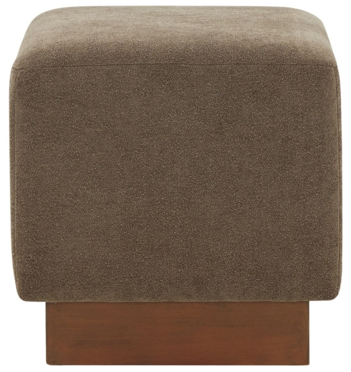 Natalya Square Ottoman - Dark Brown / Walnut - Image 0