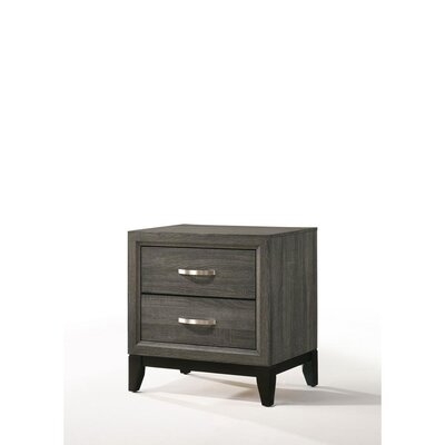 Doaa 2 - Drawer Nightstand in Weathered Gray - Image 0