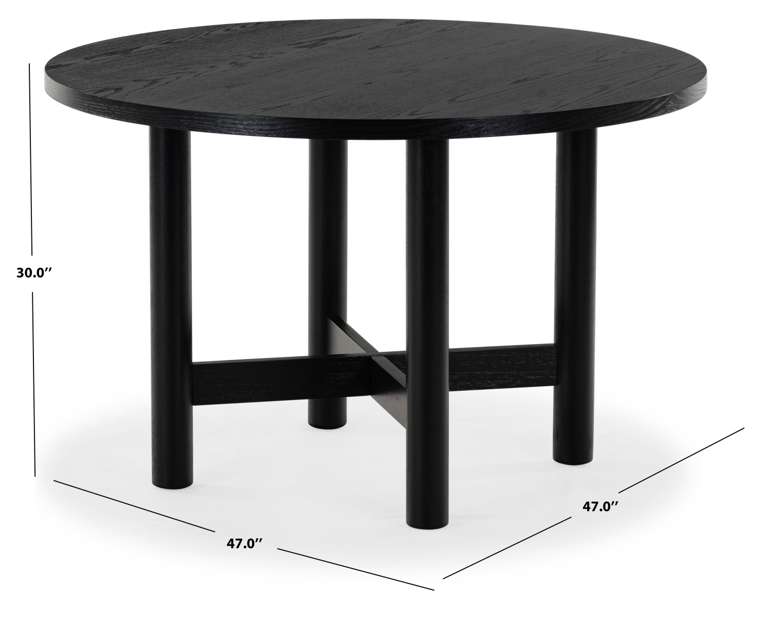 Ruthanne Wood 47" Dining Table - Black - Image 7