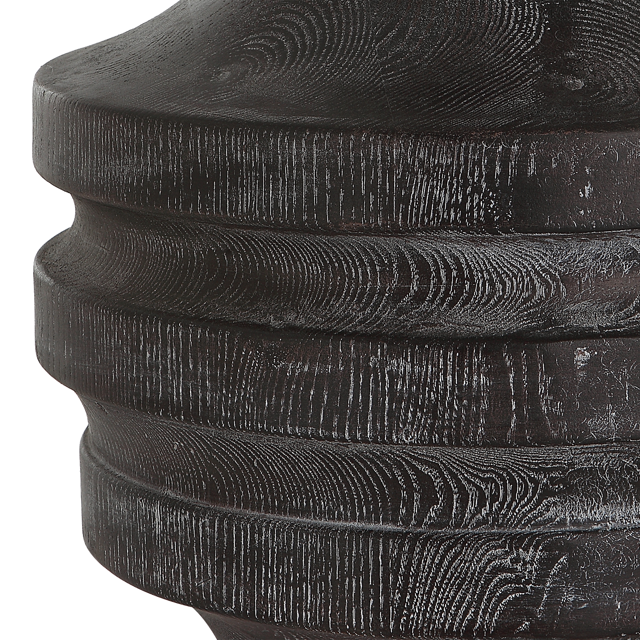 Timber Carved Wood Table Lamp - Image 5