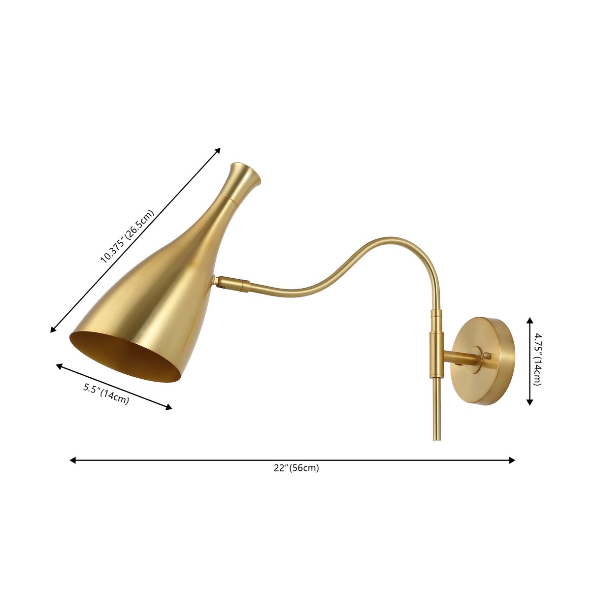 Harlona 20" Wall Sconce - Brass - Safavieh - Image 4