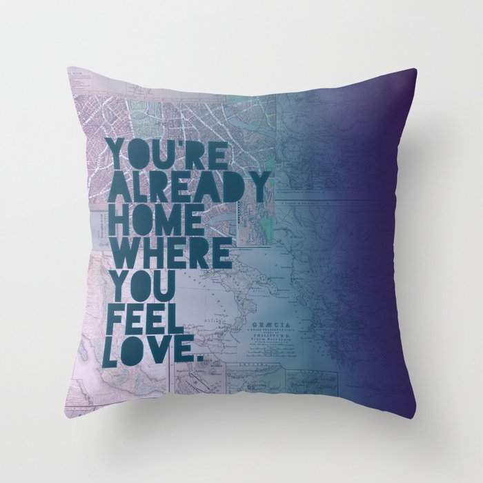 Home Throw Pillow by Leah Flores - Cover (24" x 24") With Pillow Insert - Indoor Pillow - Image 0