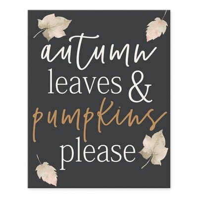 Autumn Leaves And Pumpkins Easelback Canvas - Image 0