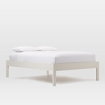 Tall Simple Bed Frame, Twin, White - Image 1