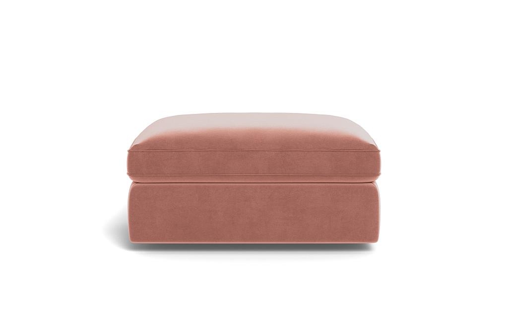 James Rectangle Ottoman with Contrast Piping and Storage Option - Image 0