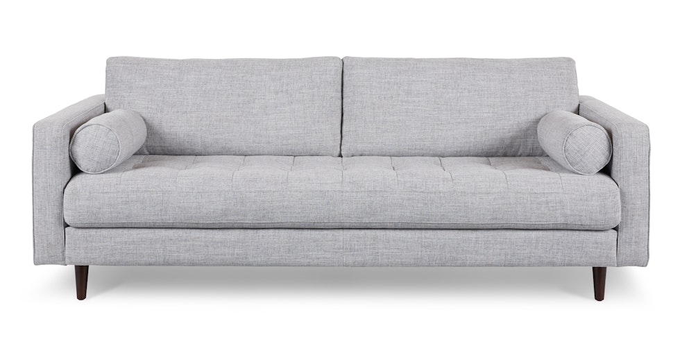 Sven 88" Tufted Sofa - Stone Gray - Image 0