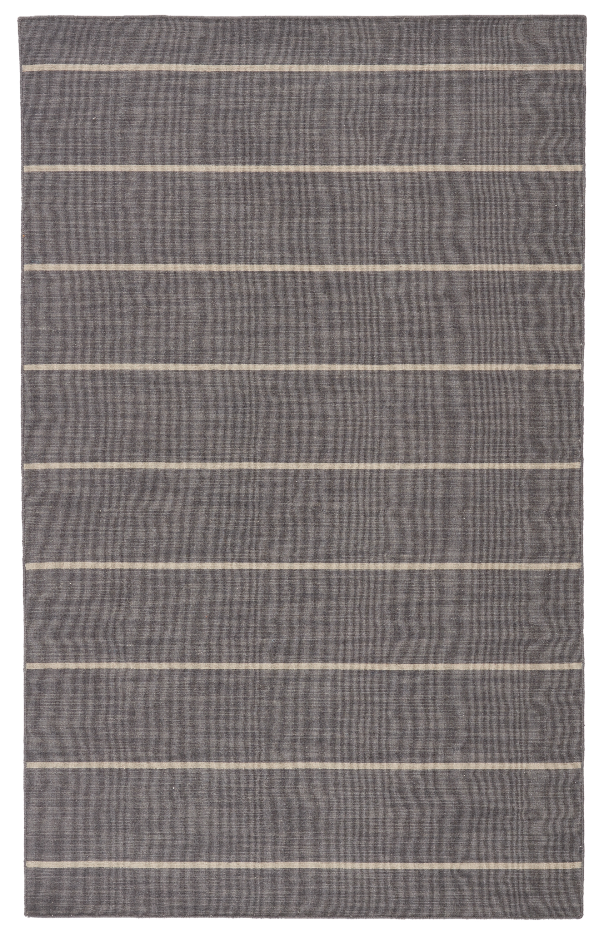 Cape Cod Handmade Stripe Gray/ White Area Rug - Image 0