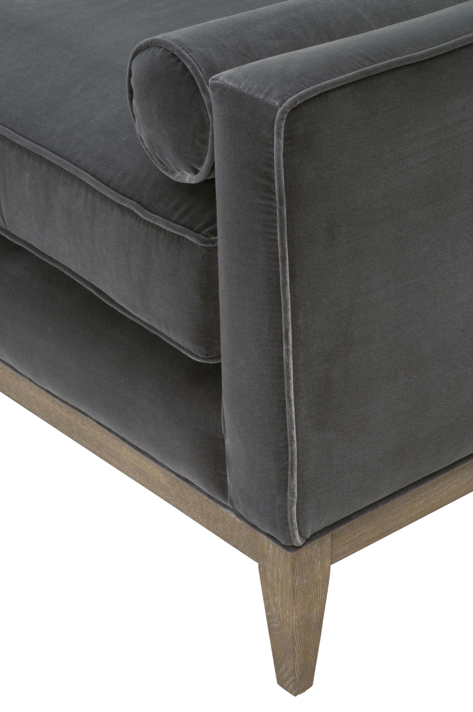 Parker Post Modern Sofa Chair, Dark Dove Velvet - Image 5