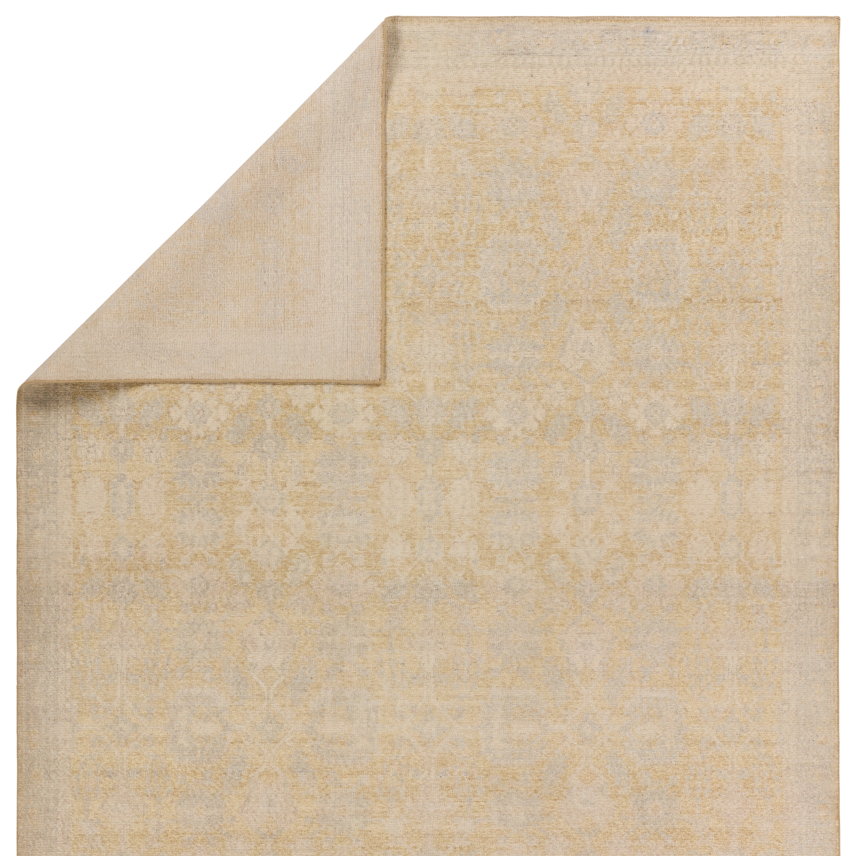 Antony Hand-Knotted Floral Yellow/ Light Gray Area Rug (9'X12') - Image 2