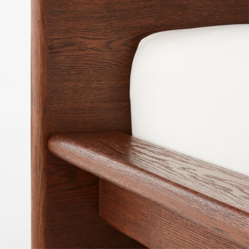 Roscoe Dark Oak Wood Queen Bed - Image 2