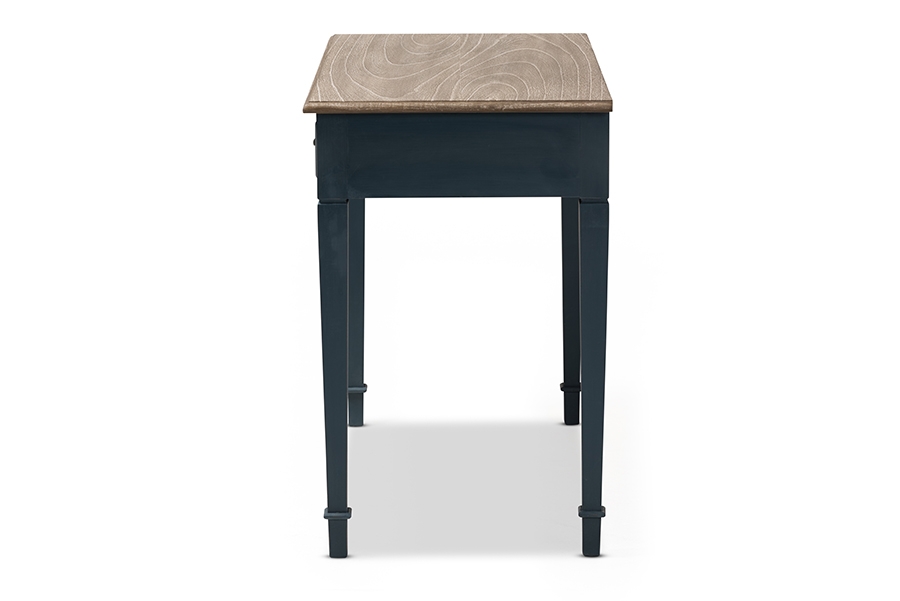 Dauphine French Provincial Spruce Blue Accent Writing Desk - Image 4