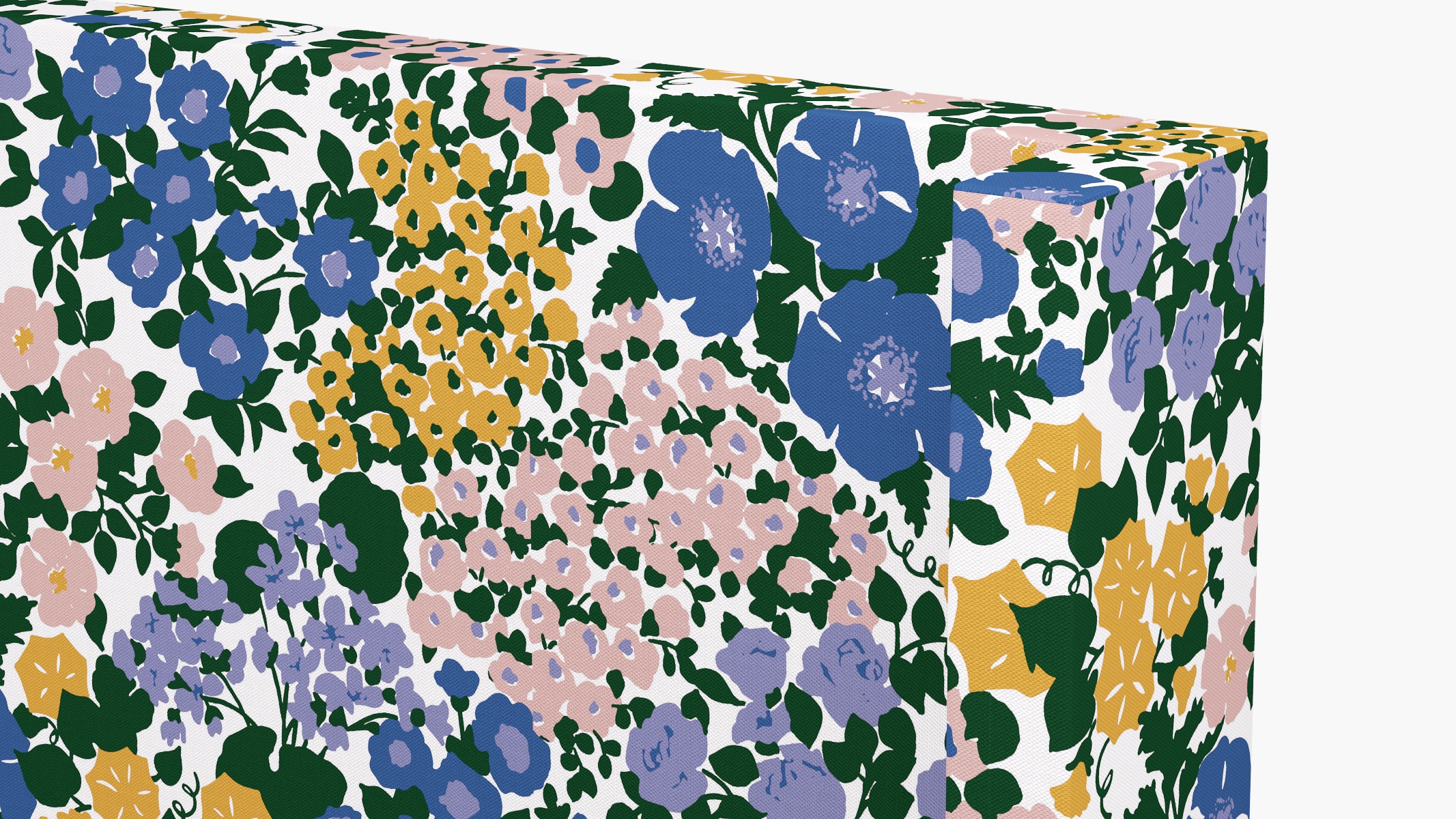 Modern Wingback Headboard, Lavender Million Flowers, King - Image 2