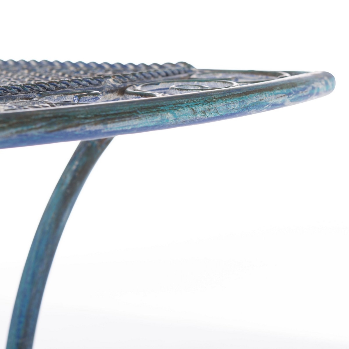 Genson Halfmoon Console Table - Mossy Blue - Safavieh - Image 2