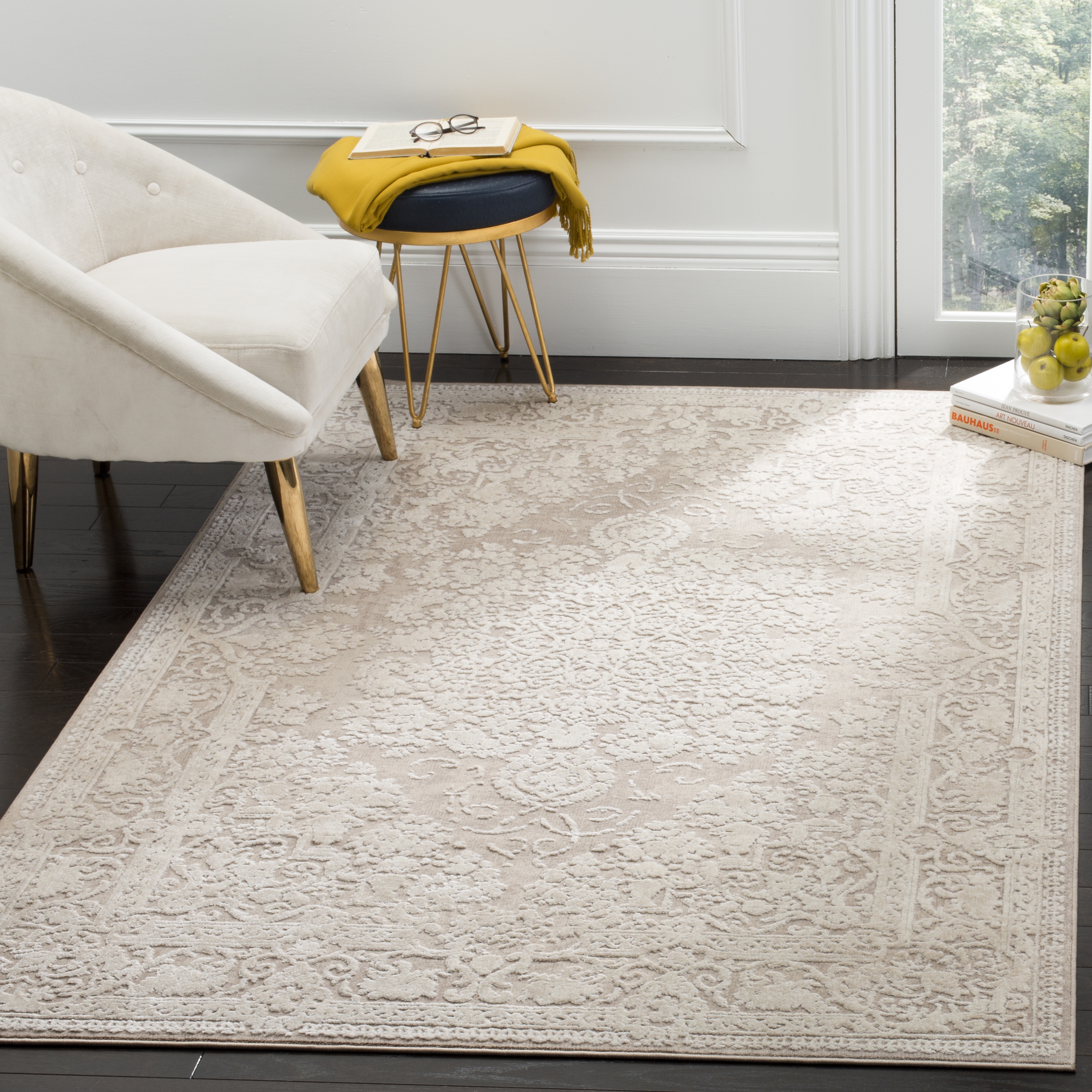 Arlo Home Woven Area Rug, RFT664A, Beige/Cream,  6' X 9' - Image 1