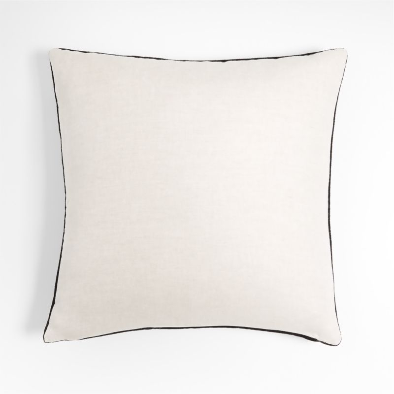 Faux Mohair Recycled 20"x20" Ink Black Throw Pillow Cover - Image 4