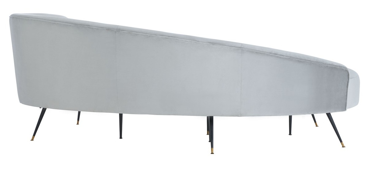 Evangeline Velvet Parisian Sofa - Grey - Safavieh - Image 7