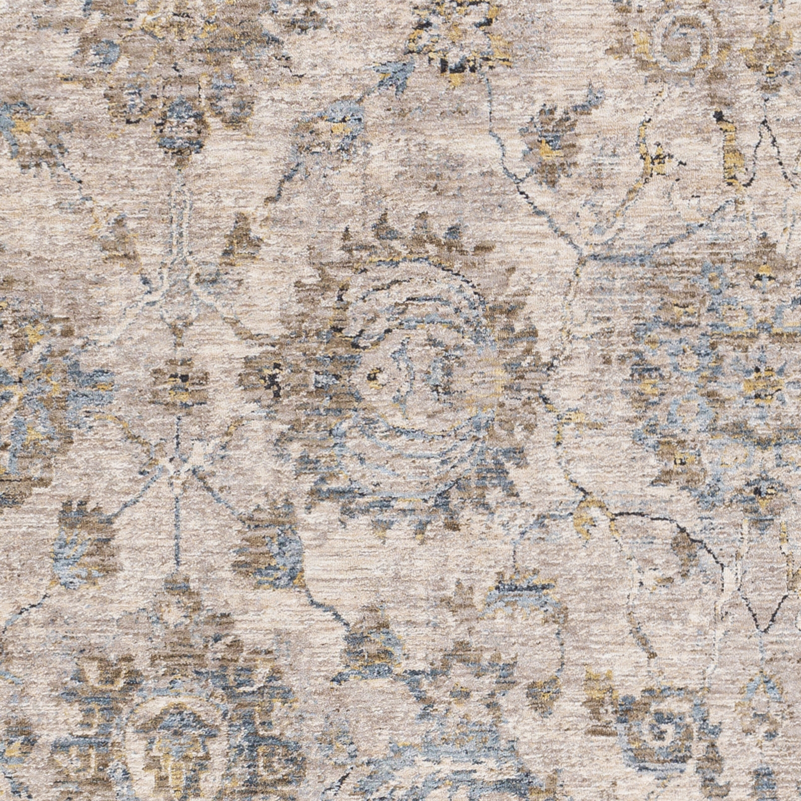 Mirabel Beige Indoor 5'3" x 5'3" Machine Woven Rug - Image 3