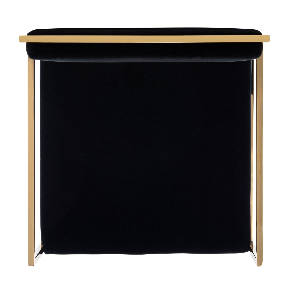 Kian Velvet Directors Counter - Black/Gold - Image 4