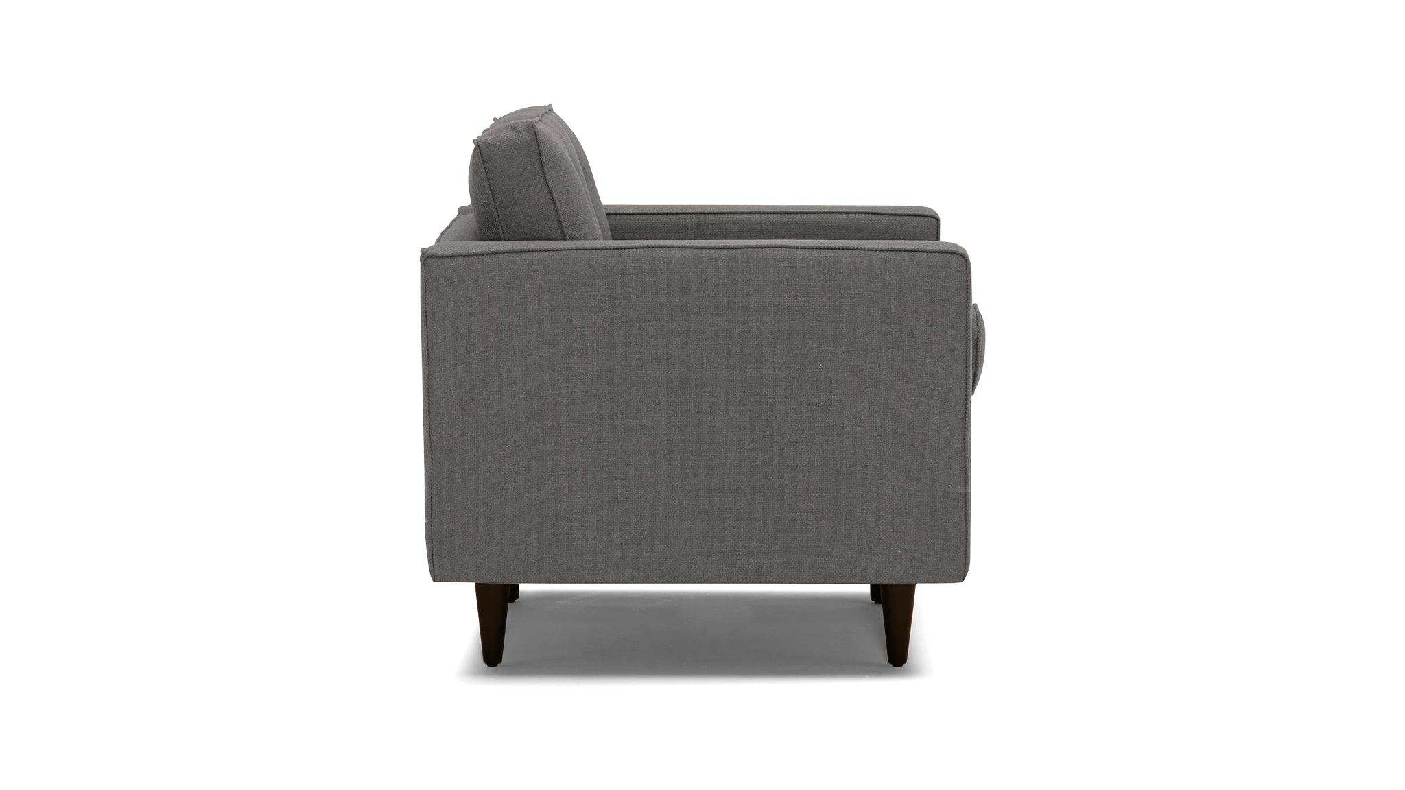 Gray Braxton Mid Century Modern Chair - Inca Ash - Mocha - Image 2