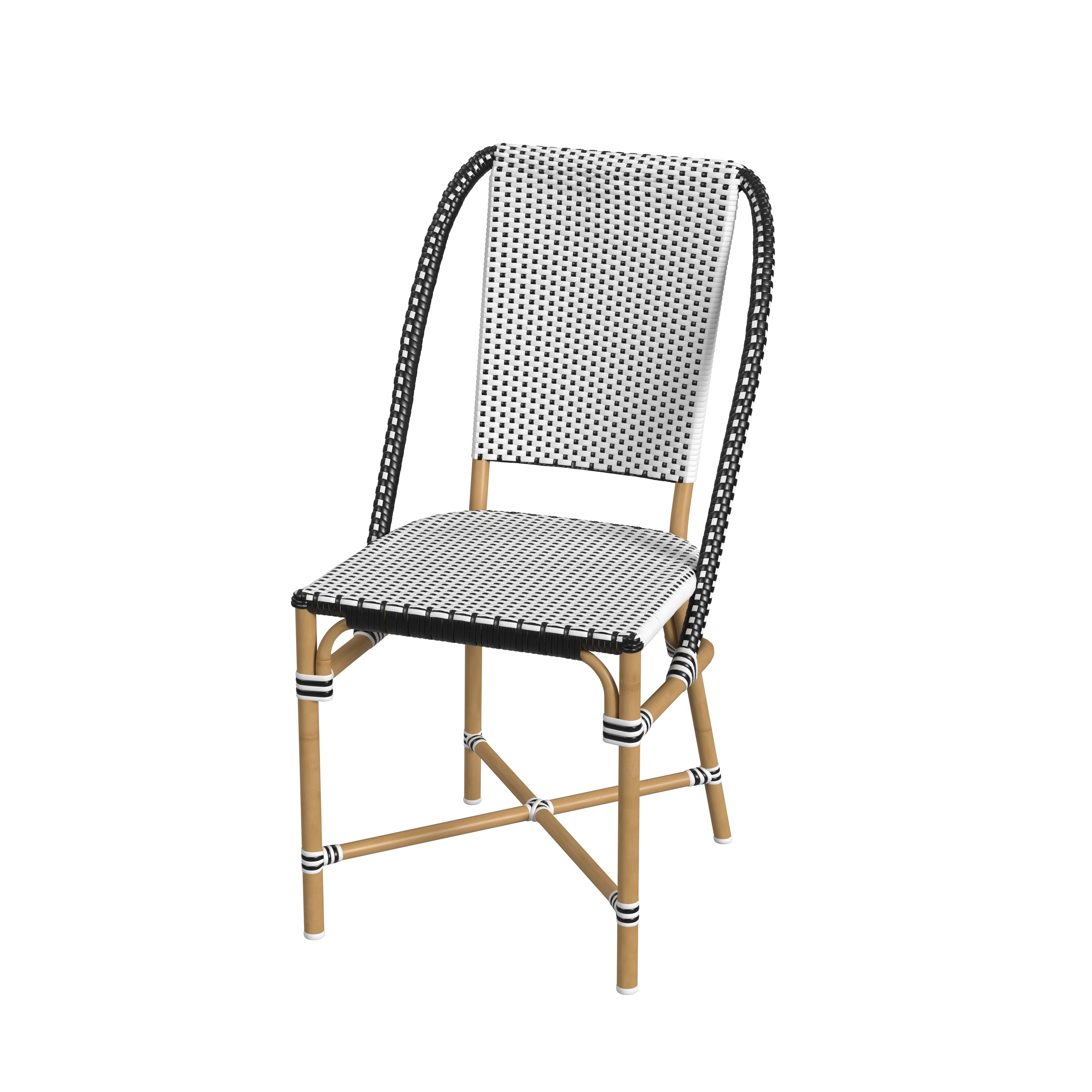 Tobias Black and White Outdoor Chair - Image 0