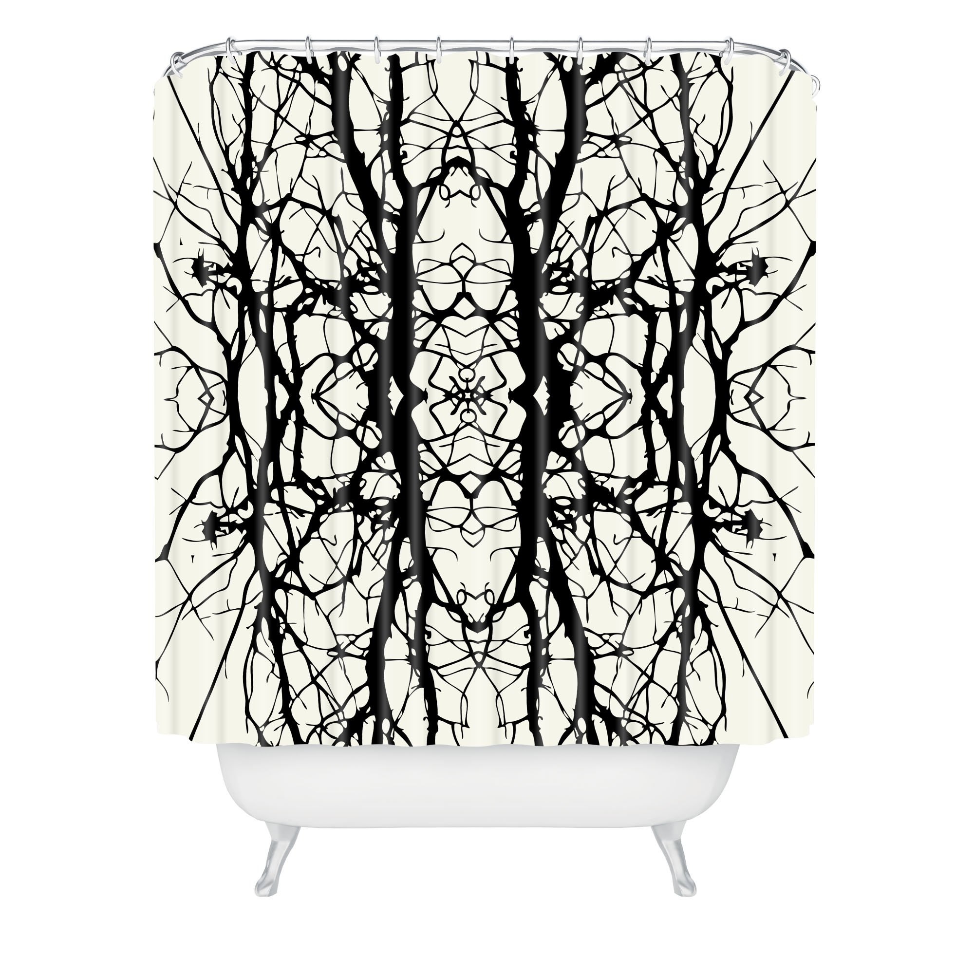 Holli Zollinger Tree Silhouette Black Shower Curtain - Standard 71"x74" with Liner - Image 0