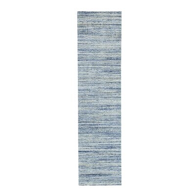 2'5"X10' Hand Loomed Organic Wool Gray Variegated Textured Design Transitional Oriental Runner Rug D116BE4F148248CEAB94EFFA8D02D80F - Image 0