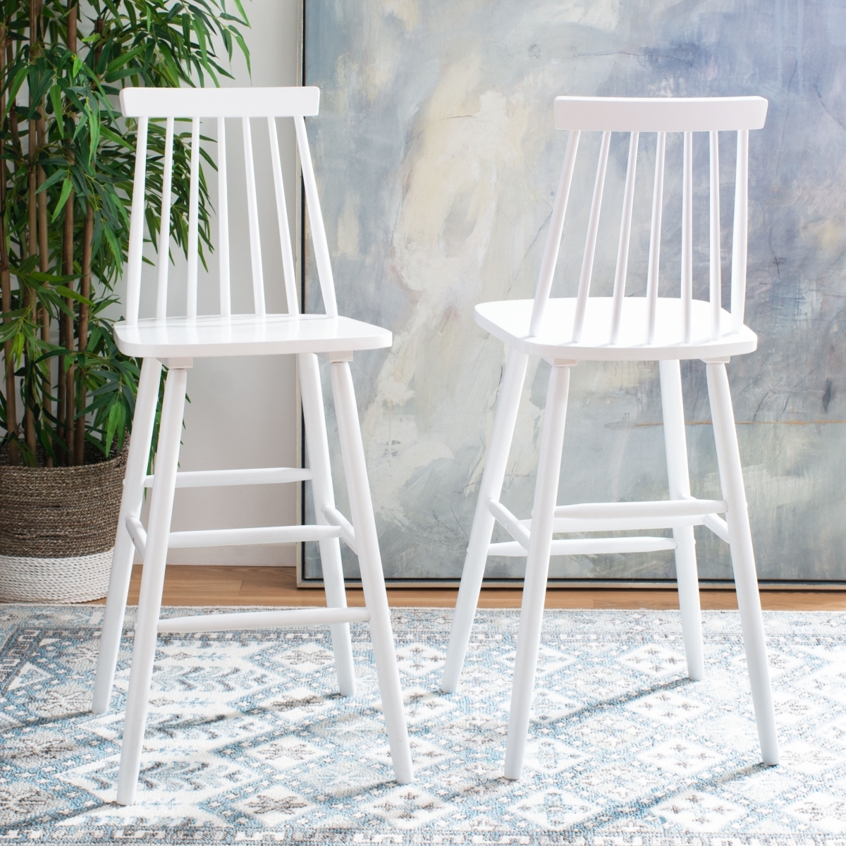 Beaufort Bar Stool - White - Safavieh - Image 1