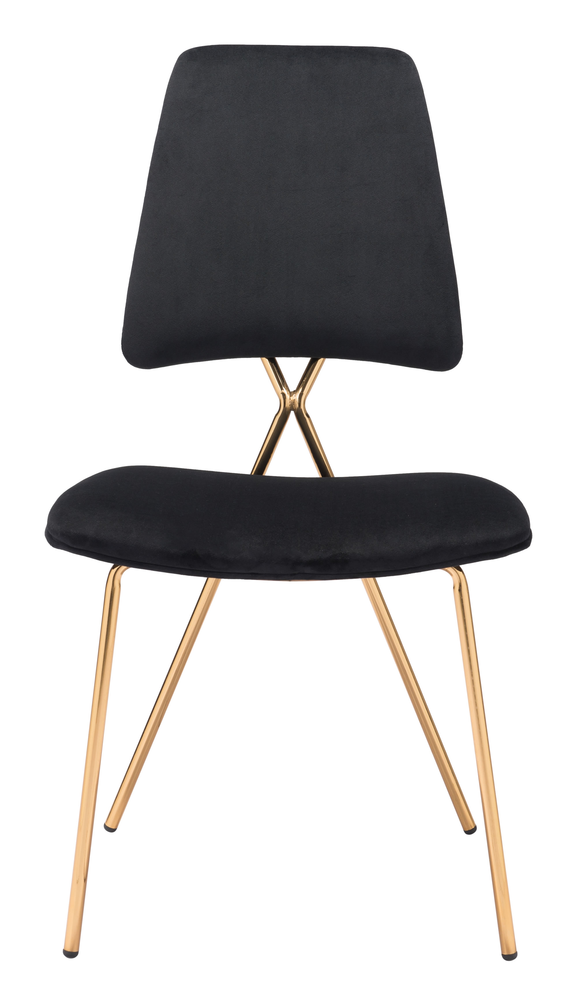 Chloe Dining Chair (Set of 2) Black & Gold - Image 2
