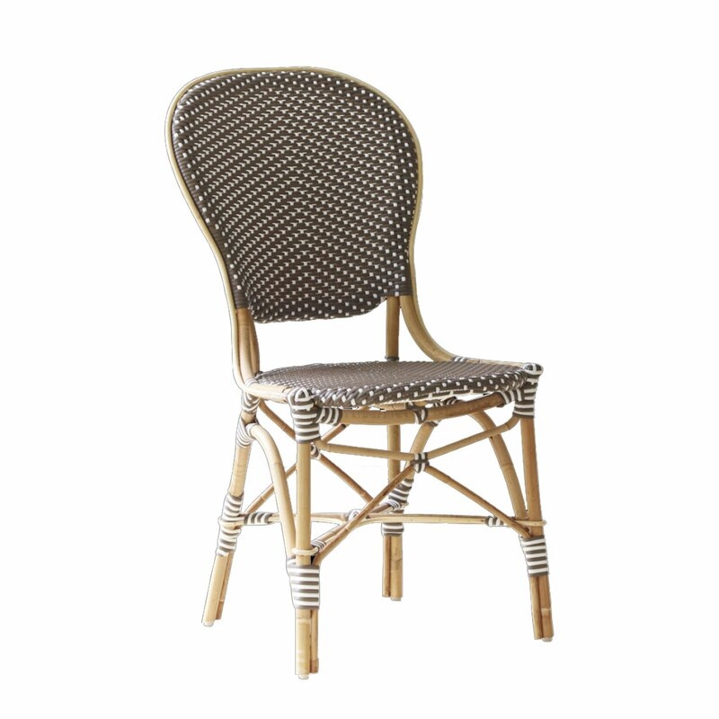  Affaire Stacking Side Chair Color: Cappuccino with White Dots - Image 0