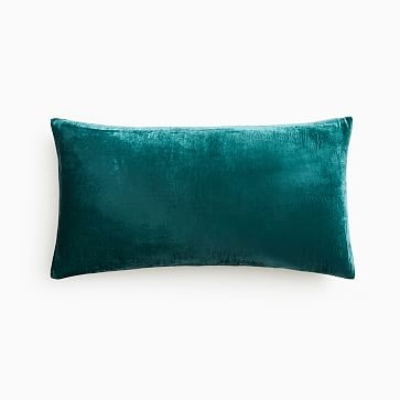 Lush Velvet Pillow Cover, 14"x26", Botanical Garden - Image 0