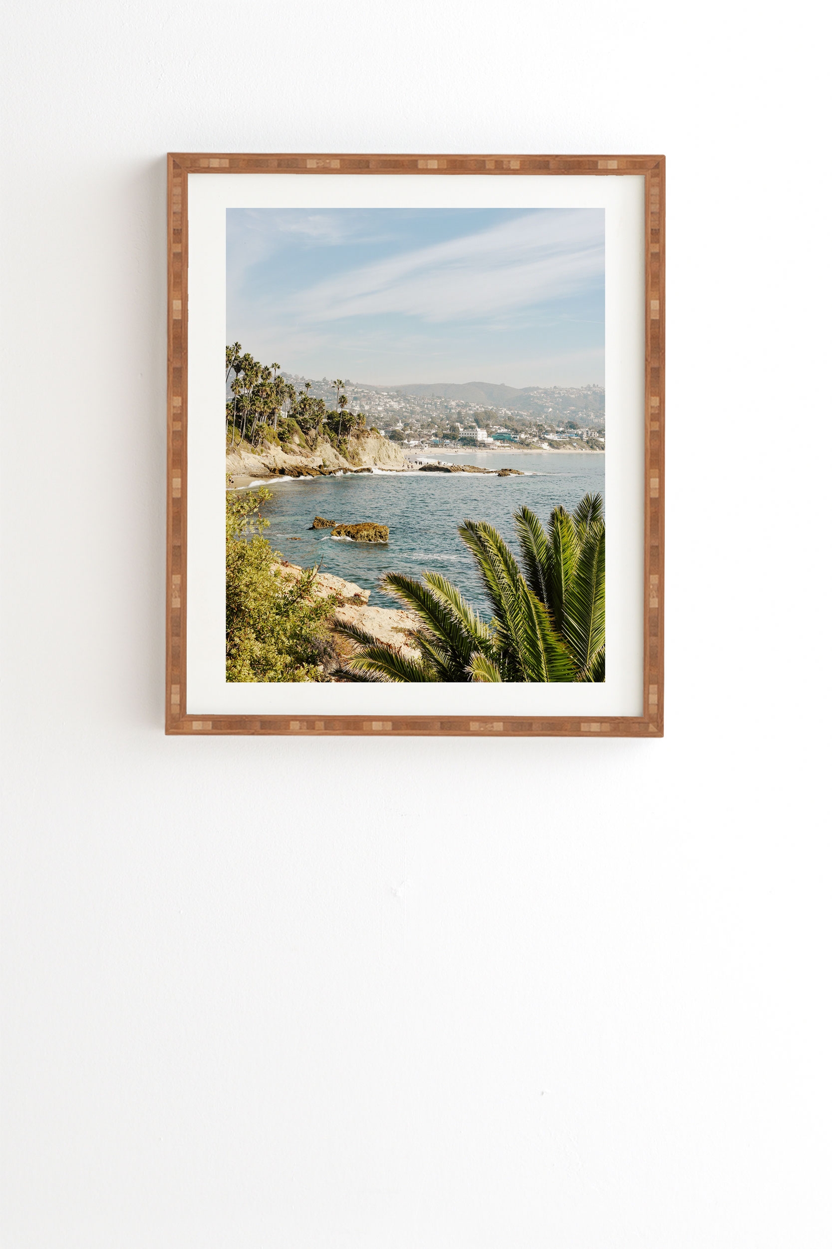 Laguna Beach by Bree Madden - Framed Wall Art Bamboo 12" x 12" - Image 0