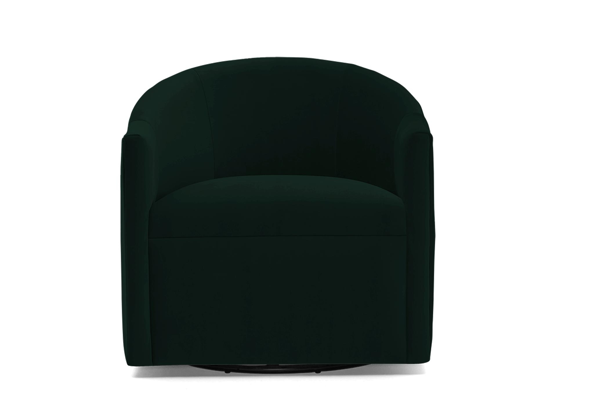 Green Jolie Mid Century Modern Swivel Chair - Royale Evergreen - Image 1