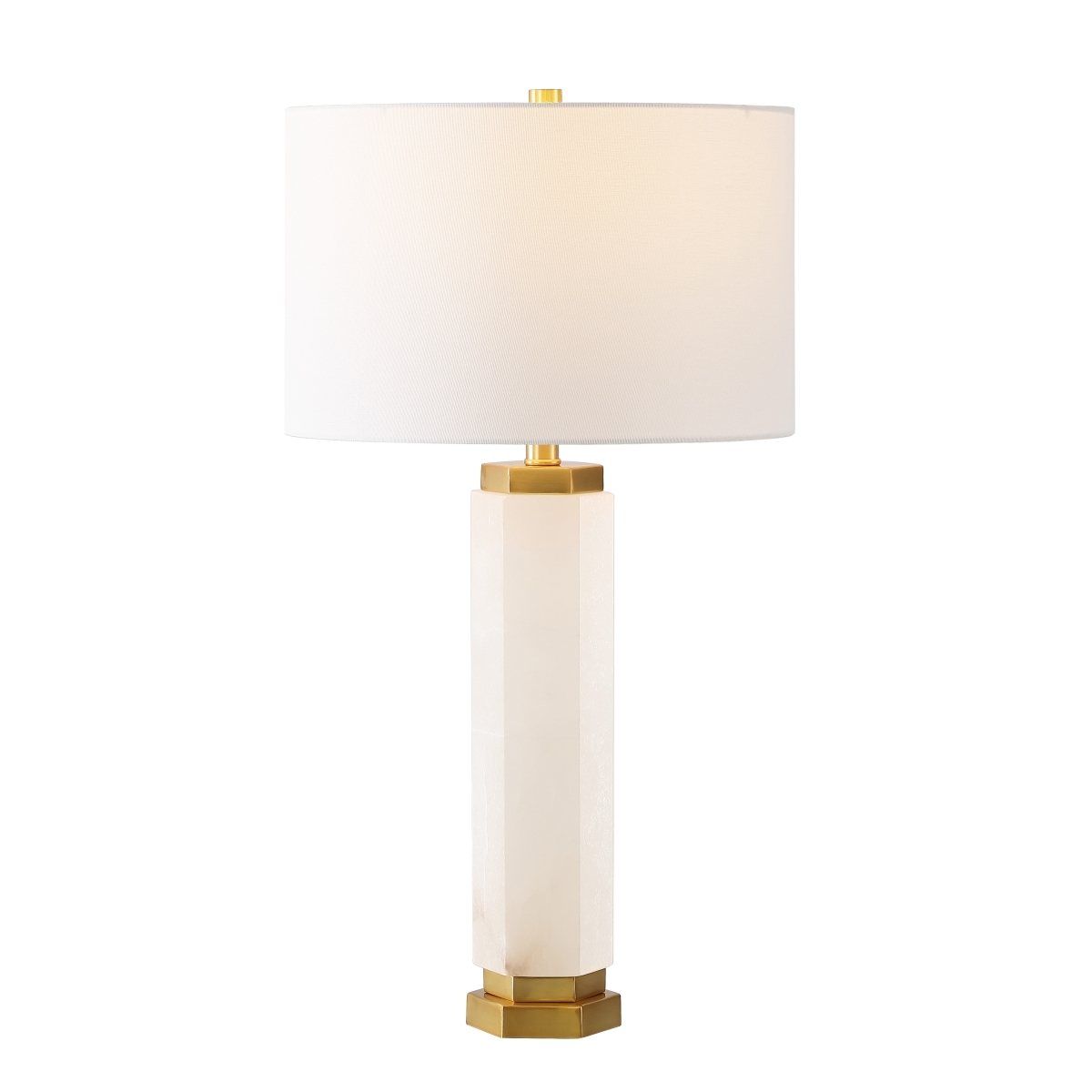 Safavieh Couture Lynsey Alabaster Table Lamp - Gold/White - Image 2