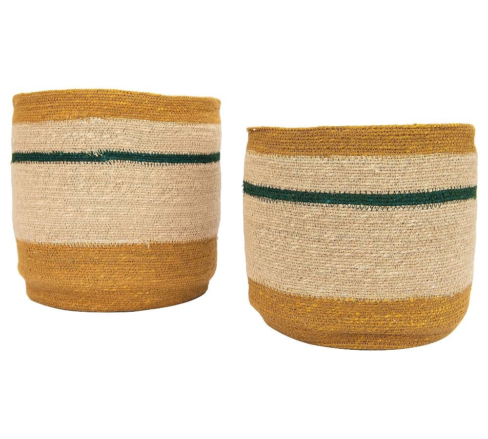 Tatum Striped Seagrass Baskets, Set of 2 - Image 0
