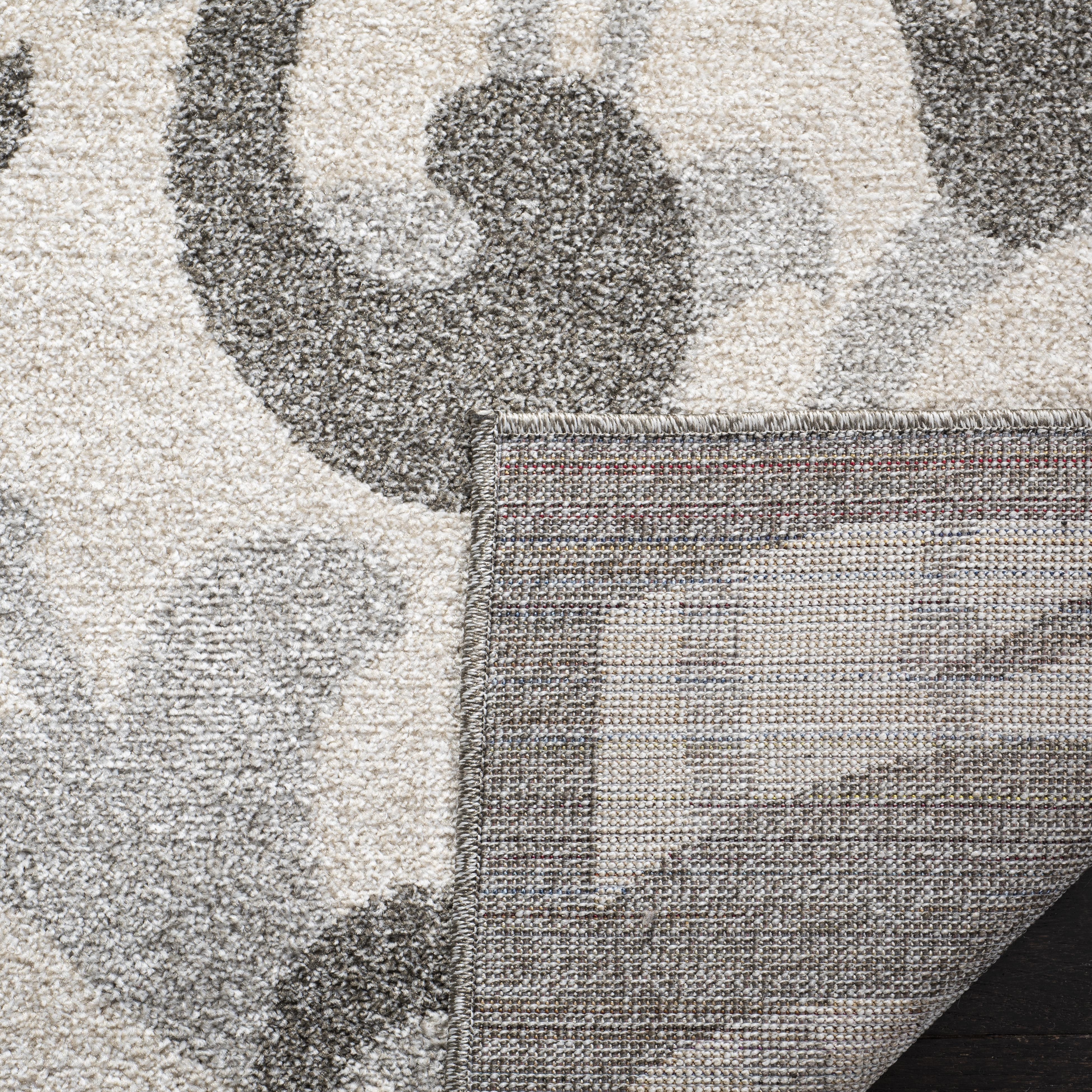 Arlo Home Indoor/Outdoor Woven Area Rug, AMT428K, Ivory/Grey,  5' X 8' - Image 3