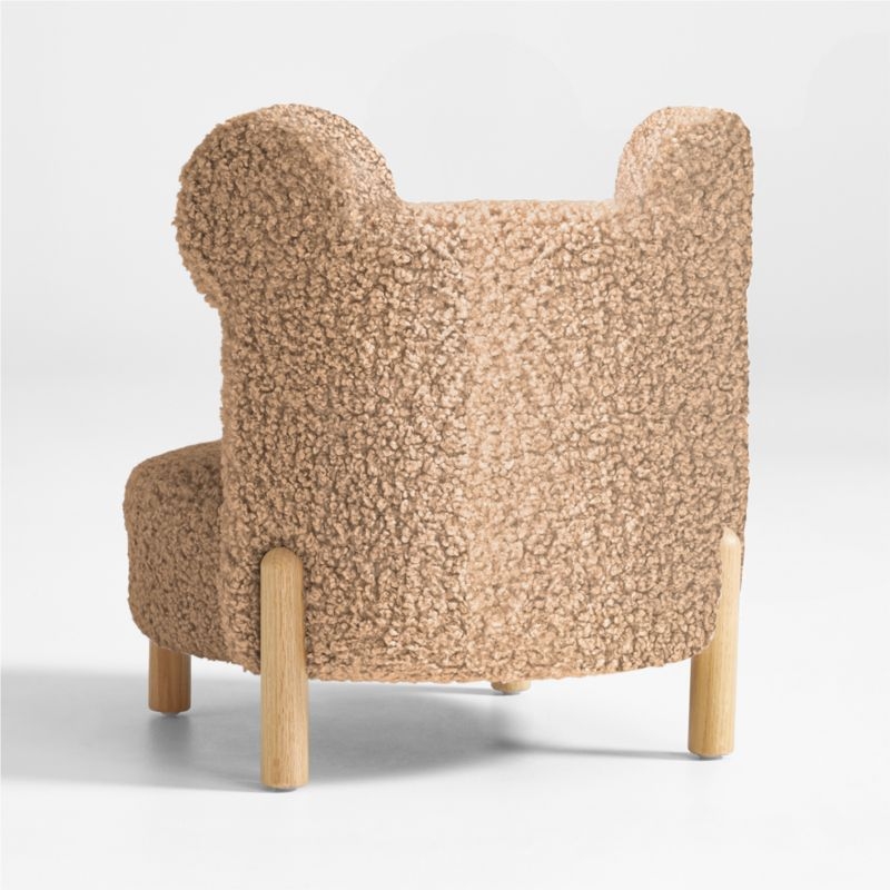 Sherpa Light Brown Bear Kids Play Chair - Image 3