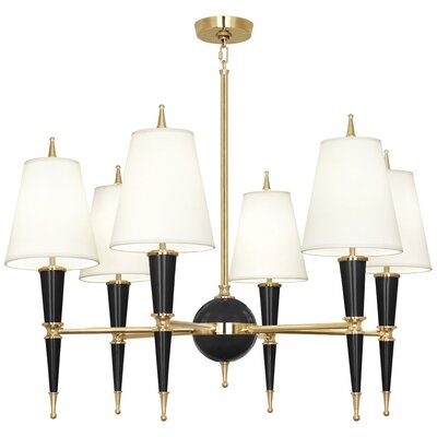 6 - Light Shaded Tiered Chandelier - Image 0