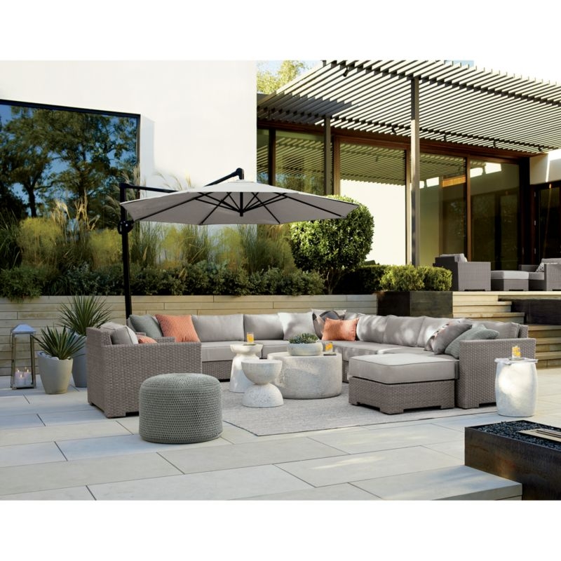 Slant Light Grey Tall Indoor/Outdoor Planter - Image 2