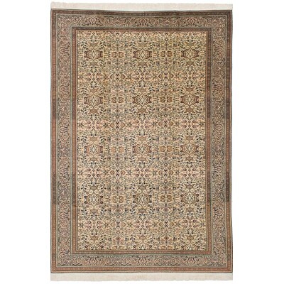 One-of-a-Kind Pine Lake Hand-Knotted 2010s Esari Brown 6'3" x 9'7" Wool Area Rug - Image 0