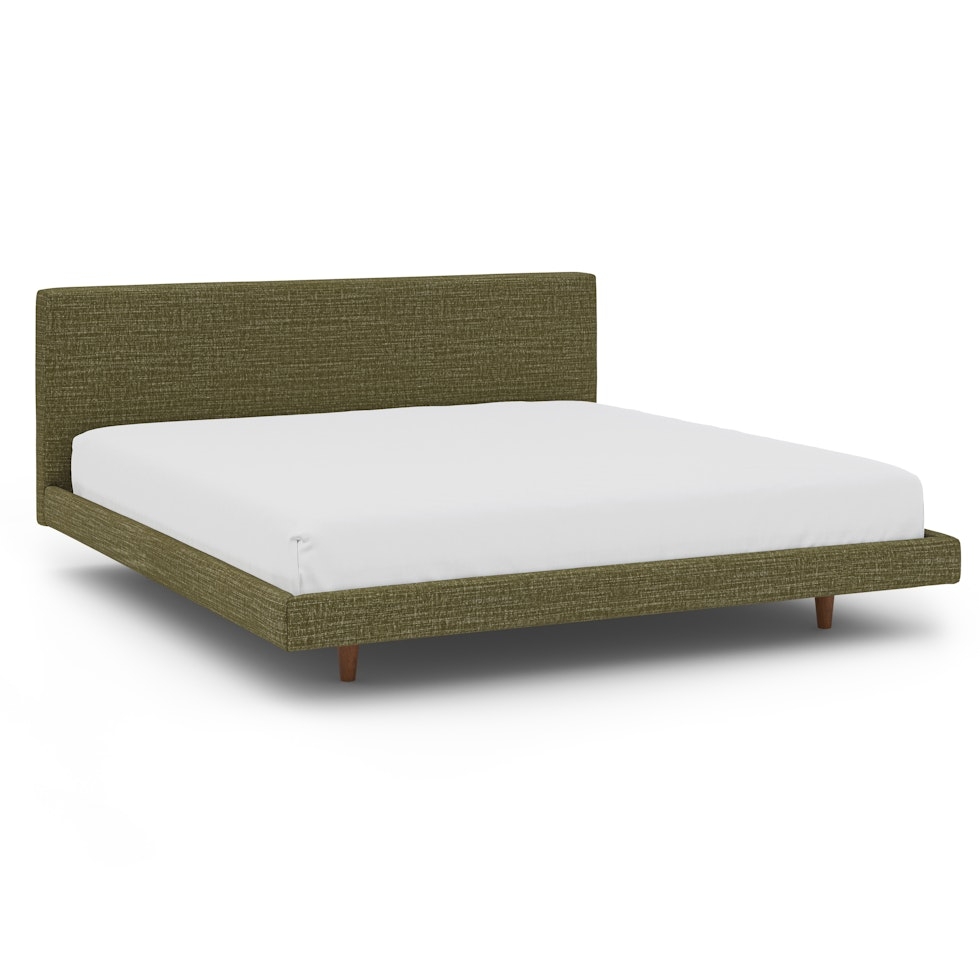 Tessu King Low Profile Upholstered Bed - Napa Moss - Image 1
