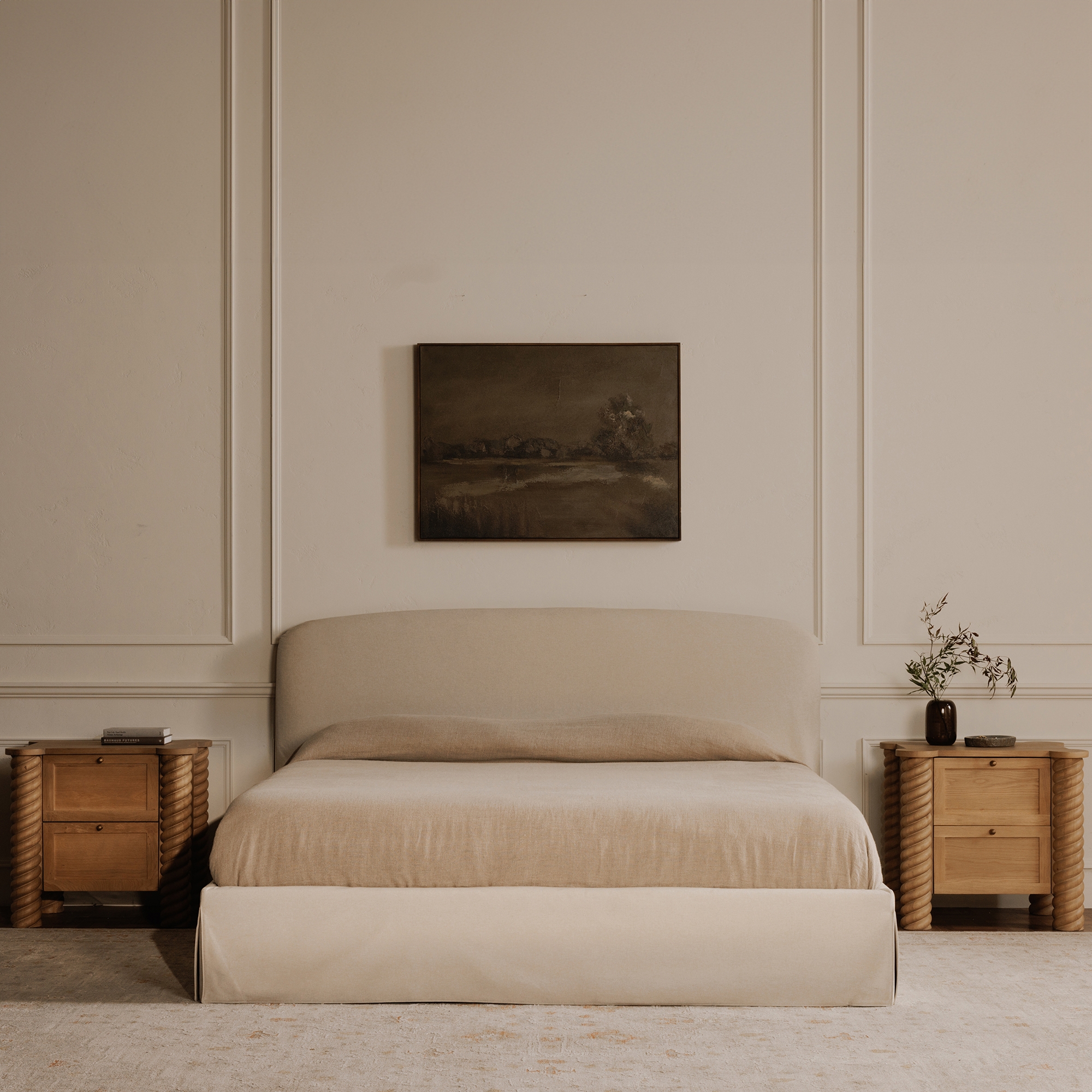 Treccia 2 Drawer Nightstand Oak - Image 9