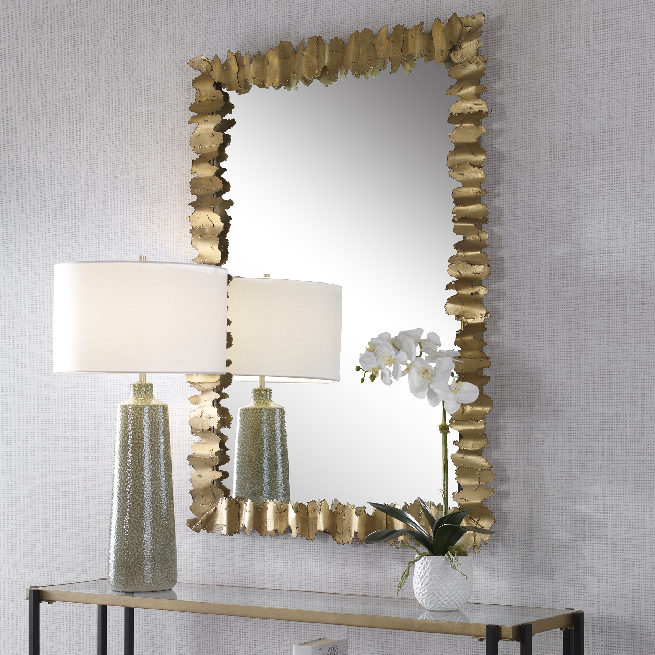 Lev Antique Gold Mirror - Image 1